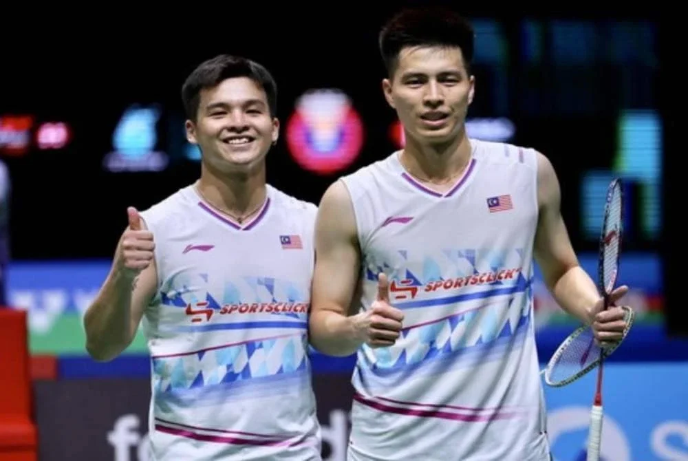 Yew Sin (kanan) dan Ee Yi akan menentang gandingan India dalam aksi suku akhir Terbuka China di Changzhou pada Jumaat. Foto Bernama