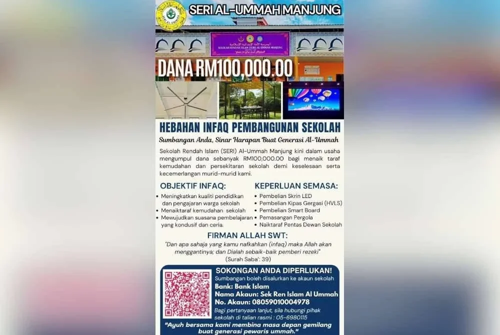 Hebahan infaq pembangunan SERI.