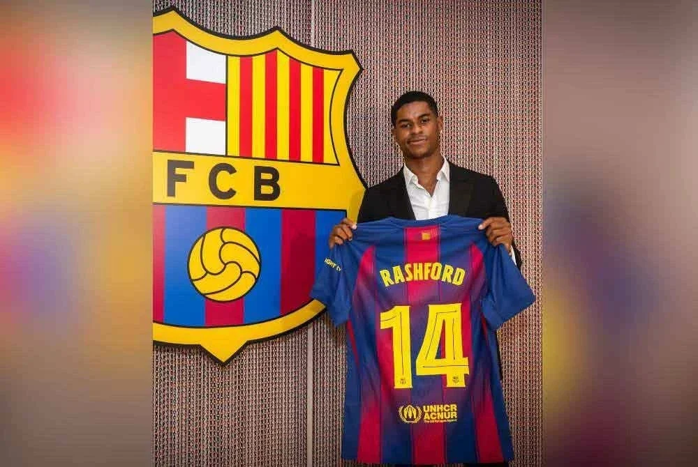 Rashford akan menyarung jersi nombor 14, nombor ikonik yang pernah dimiliki oleh Johan Cruyff dan Thierry Henry. Foto Agensi