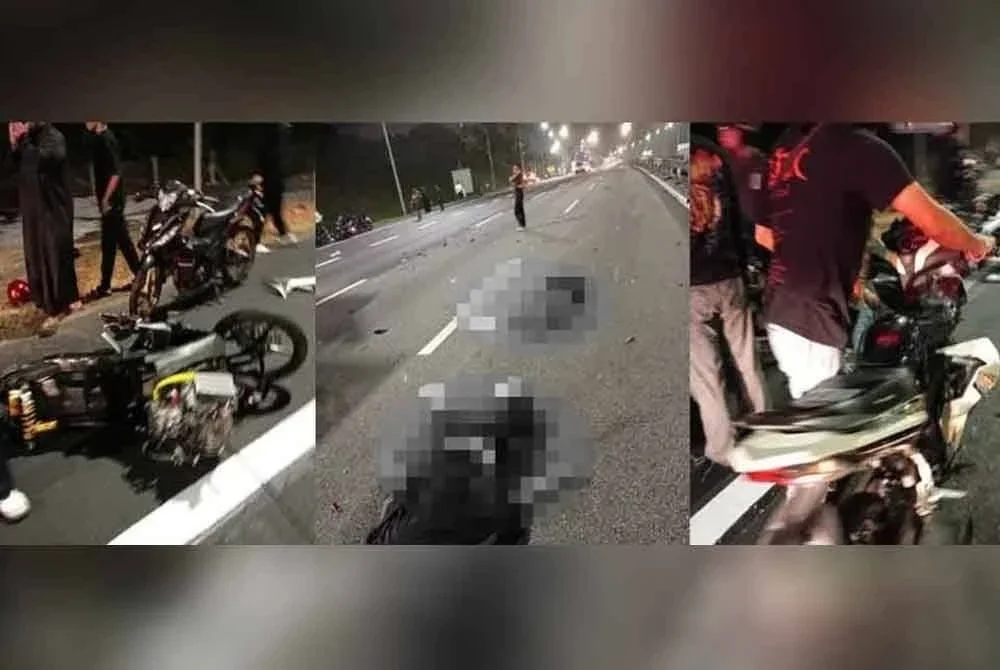 15 motosikal yang ditunggang secara berkumpulan dari arah Senawang menghala ke Kuala Lumpur terlibat kemalangan.