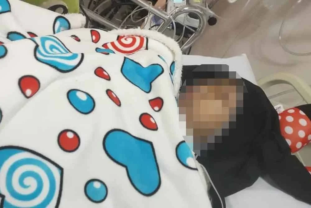 Keadaan Nurul Syahira Aliesya yang menghidap kanser neuroblastoma.