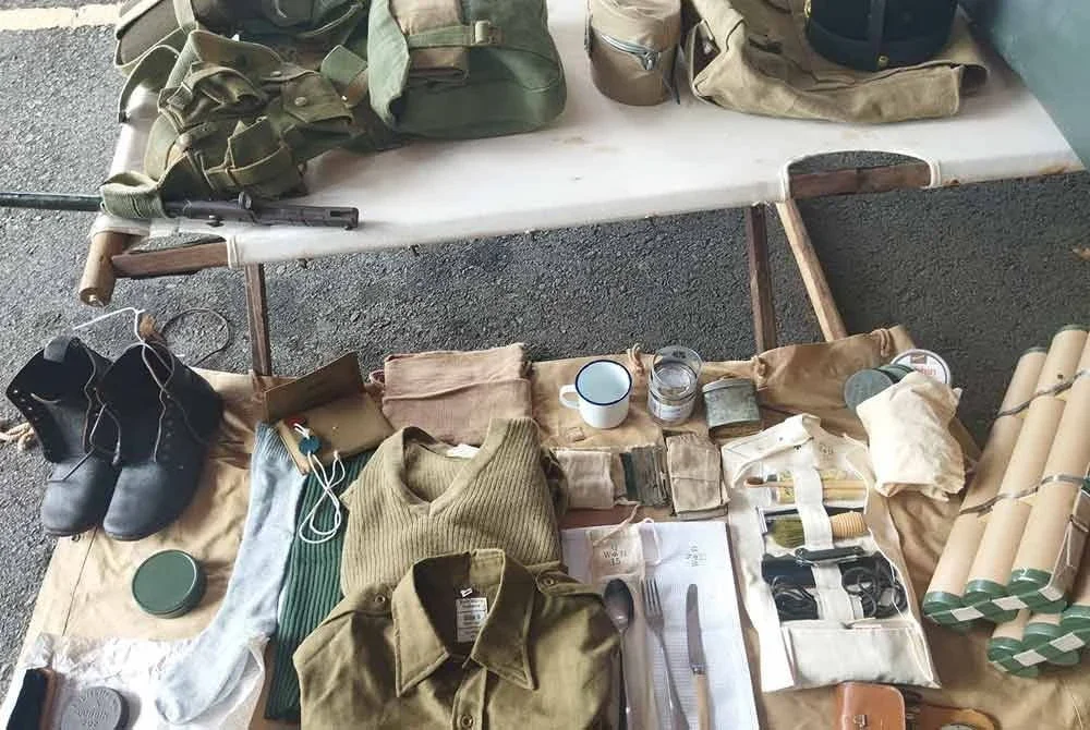 Antara barangan pasukan keselamatan negara yang turut dipamerkan di pameran tersebut.