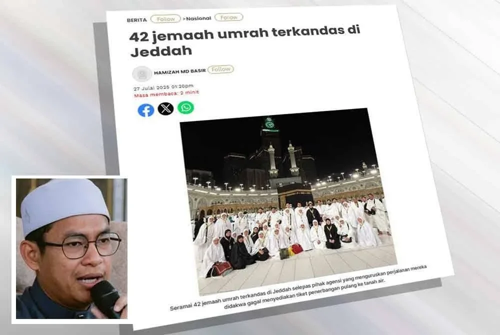 Laporan Sinar Harian berhubung 42 jemaah umrah terkandas di Jeddah