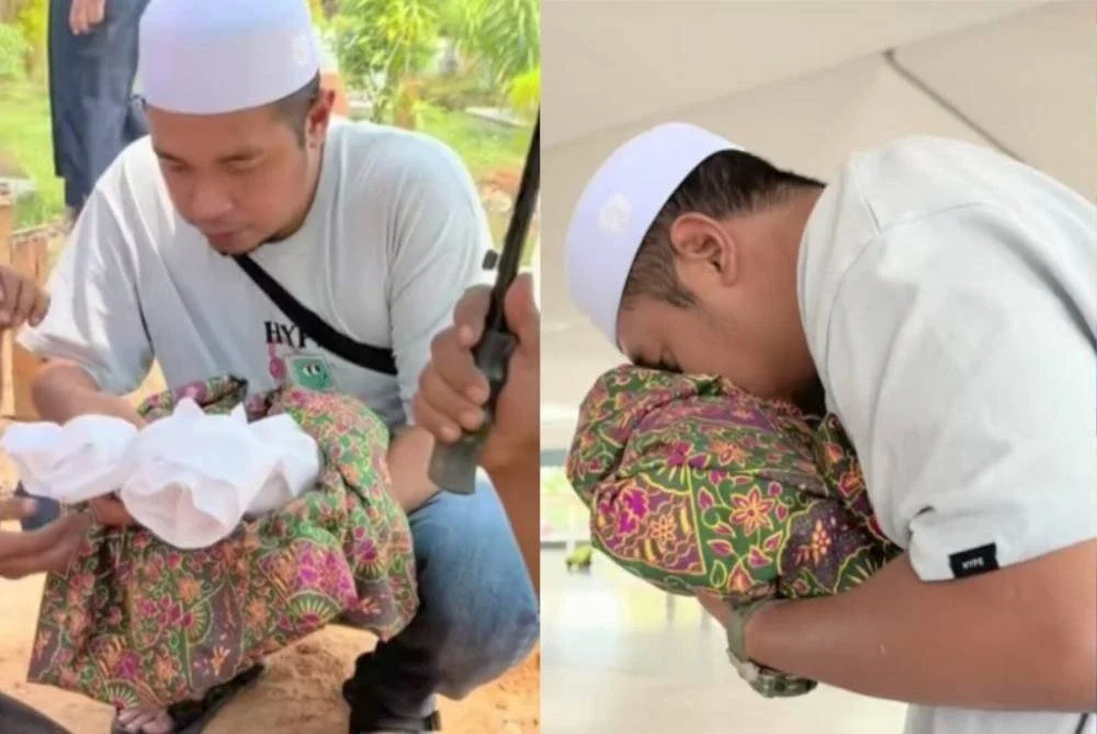 Tuan Amin yang berkongsi detik sayu pemergian dua cahaya mata kembarnya yang juga zuriat pertama mereka selepas 11 tahun menanti.