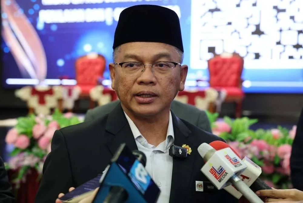 Mohd Naim ketika sidang media pada Majlis Perasmian Konvensyen Juruaudit Halal Malaysia 2025 di Institut Latihan Islam Malaysia Bangi pada Selasa. Foto Bernama