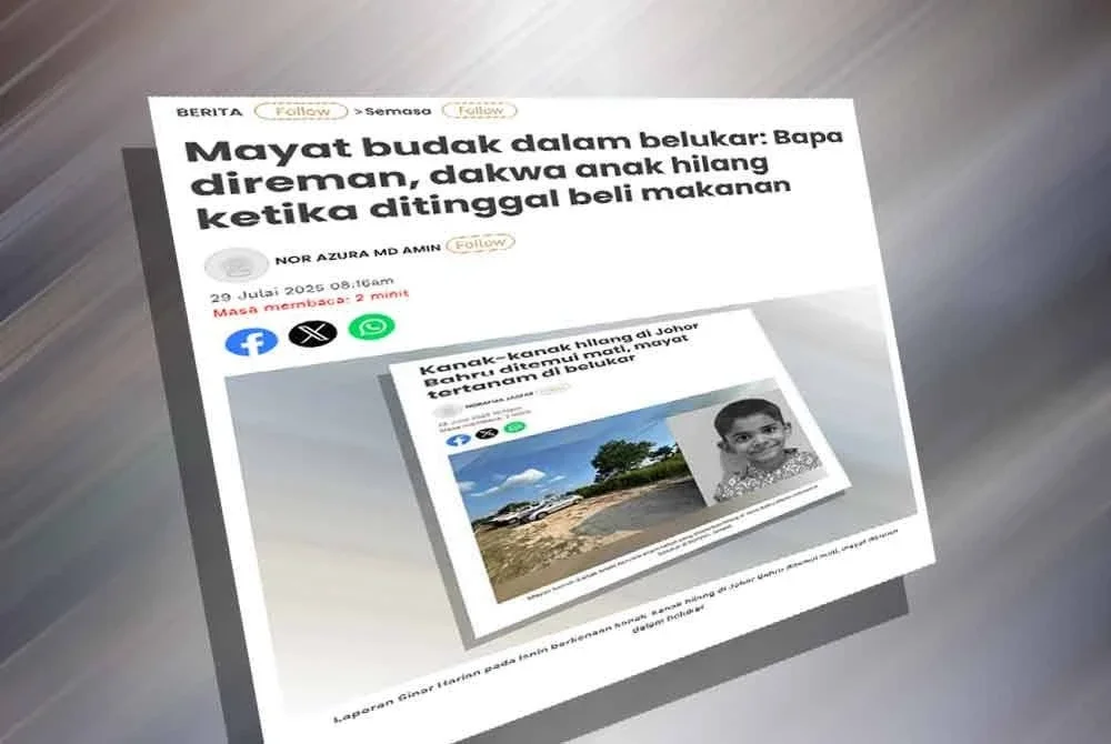 Laporan Sinar Harian sebelum ini berhubung penahanan reman suspek bagi membantu siasatan.