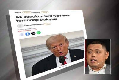 Laporan Sinar Harian pada Jumaat. Gambar kecil: Danish