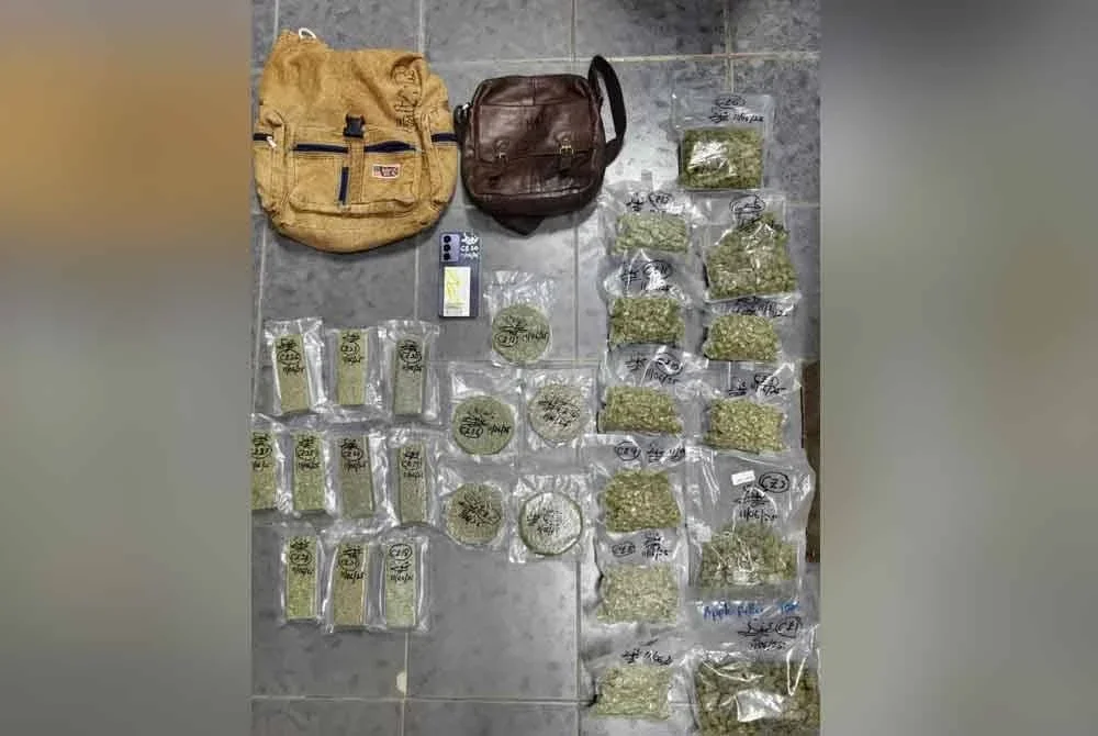 Antara rampasan dadah jenis ganja.
