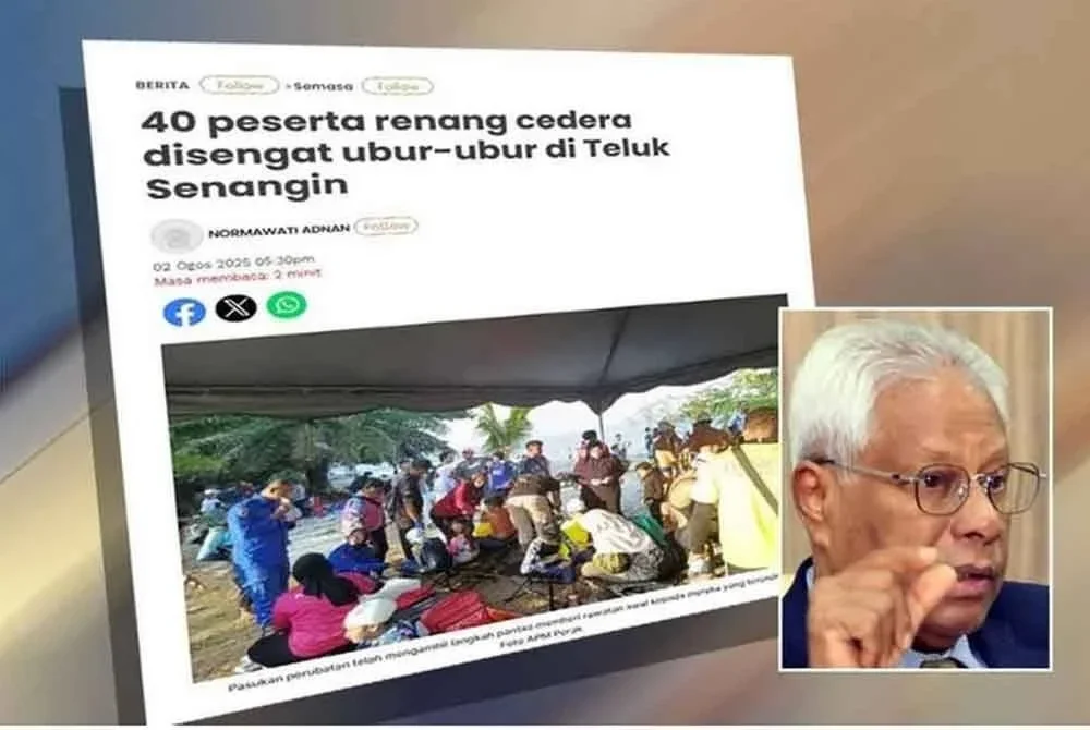 Laporan Sinar Harian pada Sabtu. Gambar kecil: Sivanesan