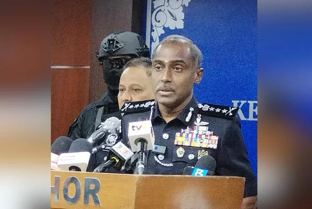 Kumar pada sidang media di IPK Johor pada Ahad.