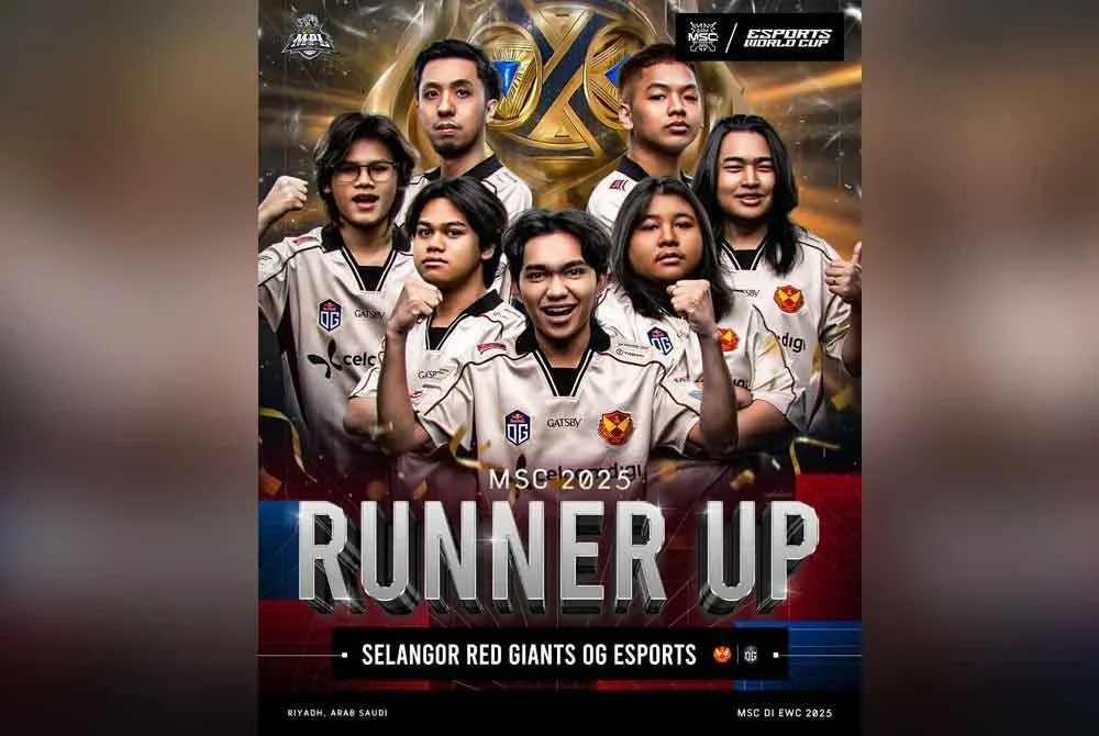 SRG.OG gagal pertahan kejuaraan MSC selepas tewas 1-4 kepada Team Liquid PH dari Filipina dalam final MSC 2025 di Riyadh. Foto MPL