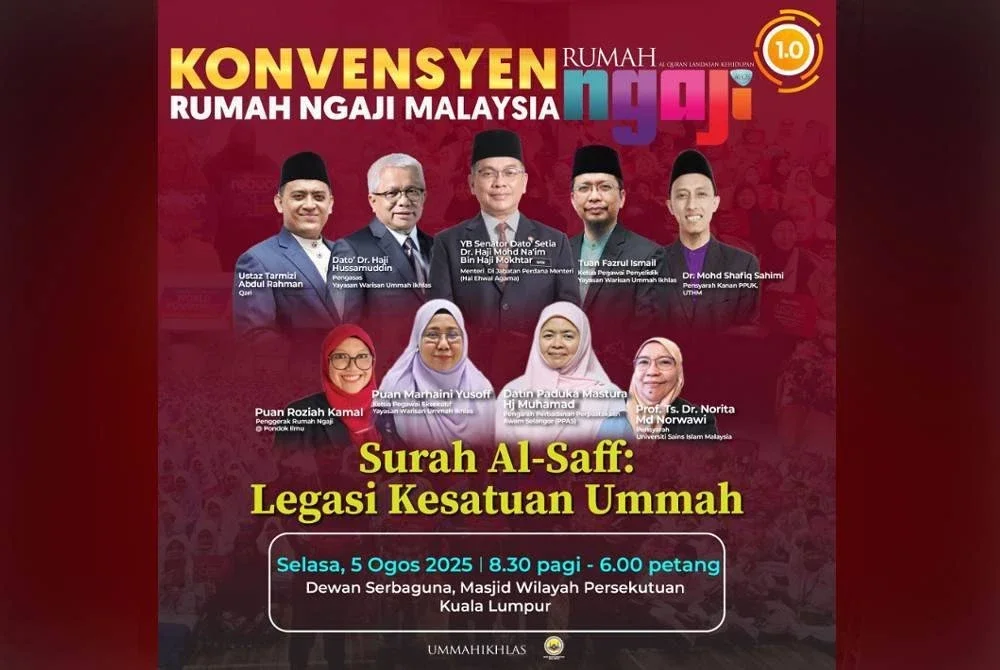 Konvensyen Konvensyen Rumah Ngaji Malaysia yang bertemakan Legasi Kesatuan Ummah berteraskan Surah As-Saff, menghimpunkan penggerak Rumah Ngaji dari seluruh negara.