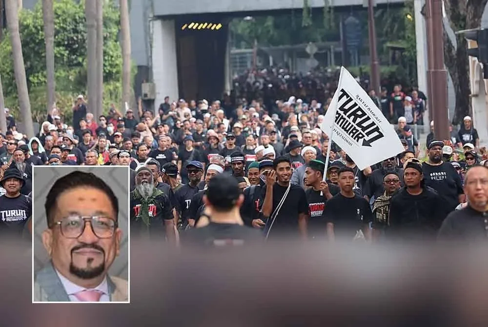 Dari sudut komunikasi strategik, perhimpunan "Turun Anwar" bukanlah satu kejayaan mutlak bagi pihak penganjurnya. Gambar kecil: Syed Mohammed Idid