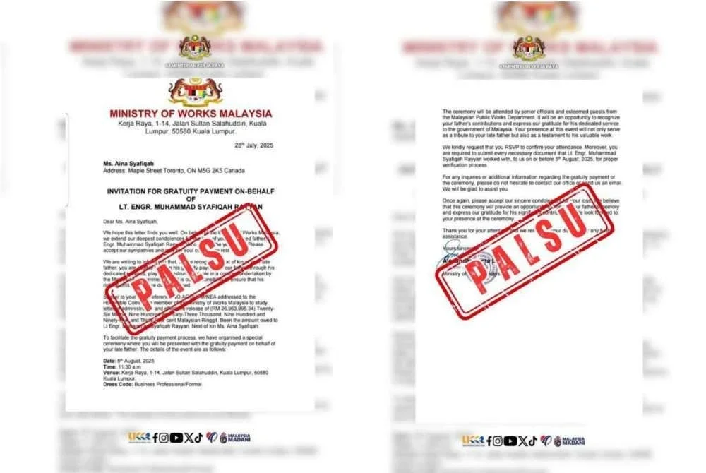 KKR nafi keluarkan surat bayaran gratuiti RM26 juta seperti yang tular di media sosial. 