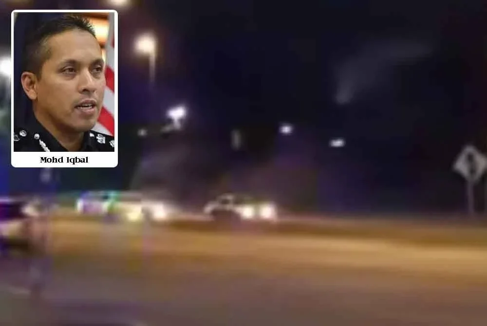 Video tular yang memaparkan MPV mengejar sebuah kereta dinaiki dua beradik pada Selasa.