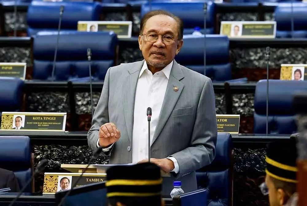 Anwar pada Mesyuarat Kedua, Penggal Keempat Parlimen ke-15, Persidangan Dewan Rakyat di Bangunan Parlimen. Foto Bernama