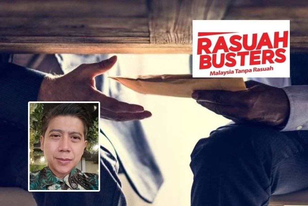 Salah guna kuasa dan rasuah merupakan perbuatan tidak bermoral yang mengganggu usaha kerajaan mencapai sasaran Malaysia sifar rasuah menjelang 2050. Gambar kecil: Hamdan Daniel