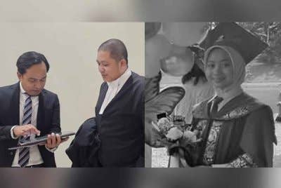 Hamid (kanan) bersama rakan pasukannya, Shahlan ketika berbincang mengenai kes Zala Qairina.