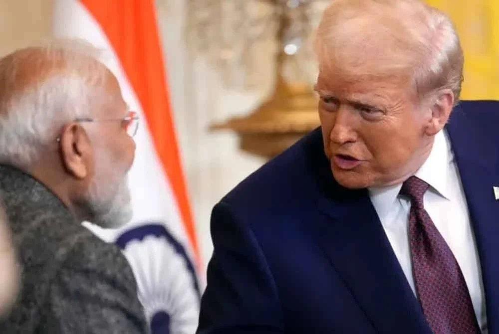 Hubungan antara Presiden AS, Donald Trump dan Perdana Menteri India, Narendra Modi kini mula menunjukkan keretakan.-Agensi