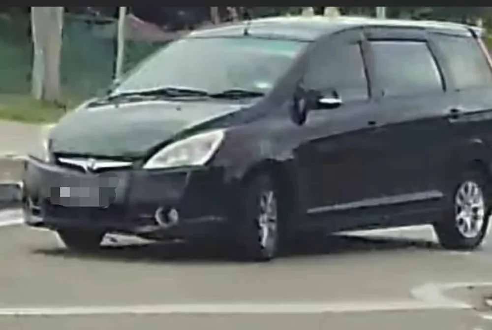 MPV yang dikesan dipandu secara melawan arus.