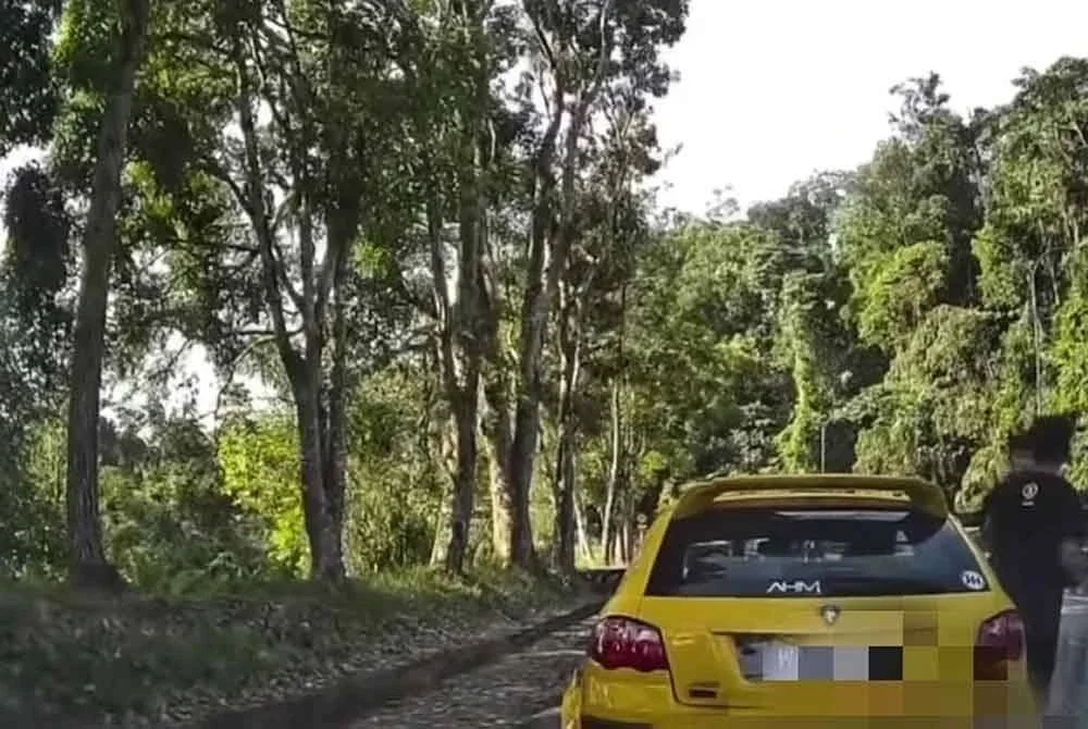 Tangkap layar memaparkan serangan suspek terhadap mangsa dalam kejadian tersebut.