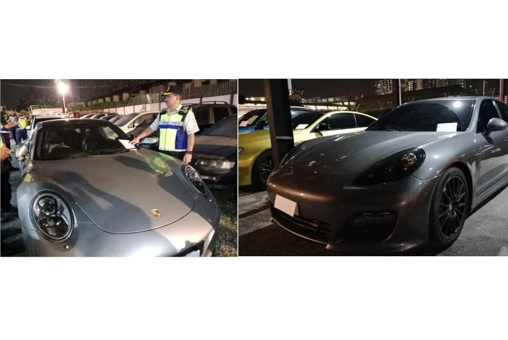 Muhammad Kifli menunjukkan antara kenderaan mewah yang dirampas dalam operasi dijalankan.