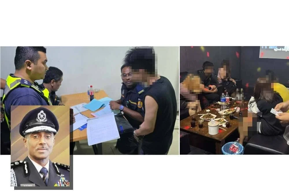 Polis melaksanakan serbuan Op Mega Pusat Hiburan di sekitar Selangor dan Kuala Lumpur pada Sabtu. (Gambar kecil: Kumar)