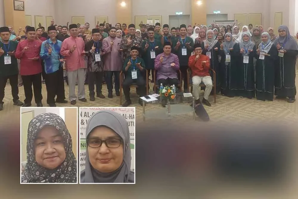 Dr Muhamad Razak (duduk di tengah) bergambar bersama peserta Majlis Kesyukuran Sambutan Ulang Tahun AQHP Kali Ketiga di Masjid Tuanku Mizan Zainal Abidin di Putrajaya pada Ahad. Gambar kecil dari kiri: Norhafiza, Siti Noorakmar