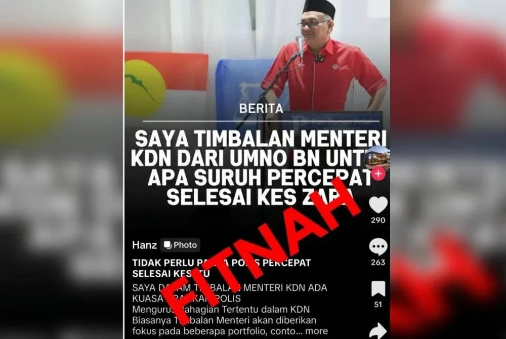 Poster penafian yang dimuat naik Shamsul Anuar di Facebook pada Ahad.