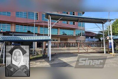 Jasad Zara Qairina menjalani imbasan CT sebelum bedah siasat di Hospital Queen Elizabeth I (HQEI) pada pagi Ahad. (Gambar kecil: Zara Qairina)