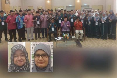 Dr Muhamad Razak (duduk di tengah) bergambar bersama peserta Majlis Kesyukuran Sambutan Ulang Tahun AQHP Kali Ketiga di Masjid Tuanku Mizan Zainal Abidin di Putrajaya pada Ahad. Gambar kecil dari kiri: Norhafiza, Siti Noorakmar