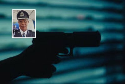 Polis memberitahu ketiga-tiga suspek turut terbabit dalam kes samun di sebuah kedai runcit di Tanjong Karang yang tular di media sosial baru-baru ini. Foto kecil: Azaharudin