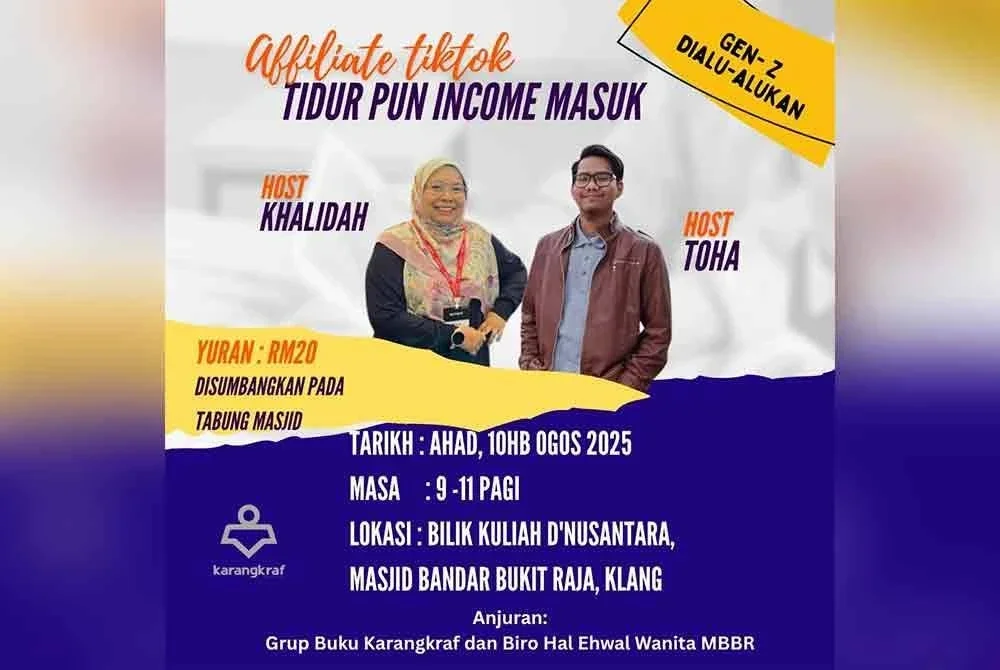 Yuran dikenakan hanya RM20 sahaja yang disumbangkan kepada masjid.