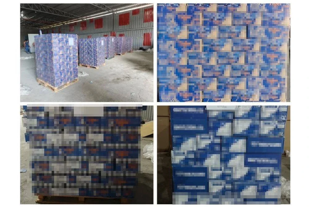 Pelbagai tin minimum keras tidak bercukai yang dirampas.