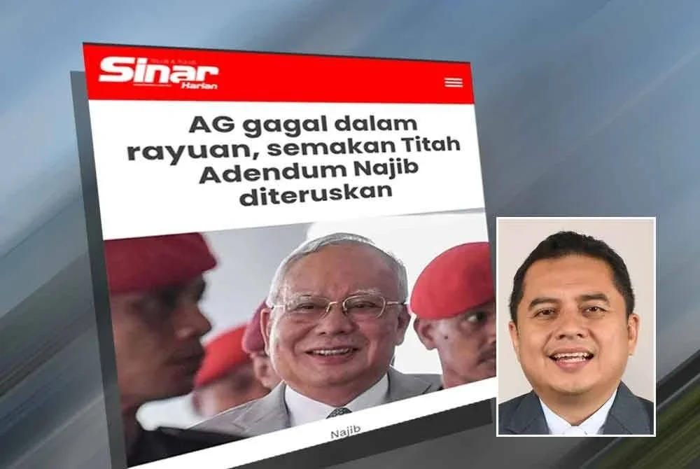 Laporan Sinar Harian pada Rabu. Gambar kecil: Mohamad Nizar