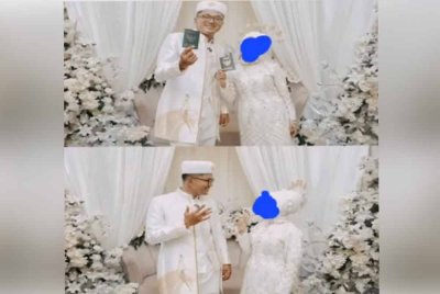 Suspek (kiri) kini sudah ditahan. Foto Agensi