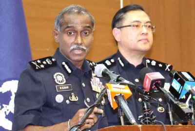 M Kumar pada sidang akhbar di Bukit Aman mengenai kematian Zara Qairina Mahathir.