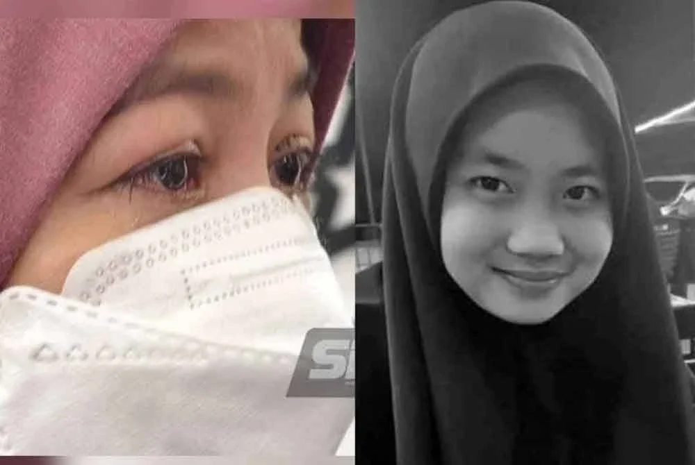 Noraidah Lamat (kiri) ibu kepada Zara Qairina.