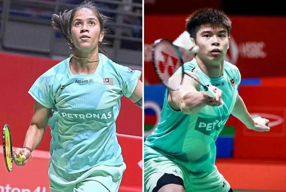 Letshanaa (kiri) dan Jun Hao menggalas cabaran negara di Kejohanan Dunia di Paris pada hujung bulan ini.