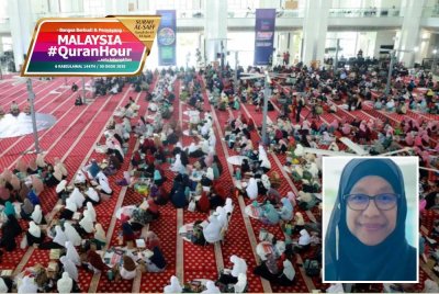 PPAS menyasarkan seramai 200,000 peserta menyertai Malaysia #QuranHour tahun ini. (Gambar kecil: Norhafidah)