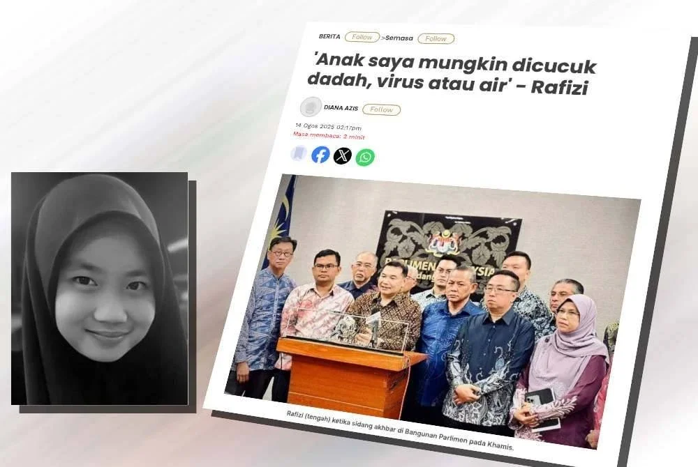 Allahyarhamah Zara Qairina (Kanan: Laporan Sinar Harian pada Khamis.)