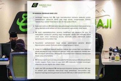 TH menafikan dakwaan bahawa lembaga terbabit membelanjakan sebanyak RM20 juta bagi tujuan penjenamaan semula.