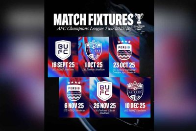 Jadual ACL2 Selangor FC musim 2025/26. Infografik Selangor FC