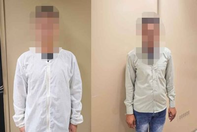 Dua lelaki warga asing ditahan di KLIA2 pada Ahad.