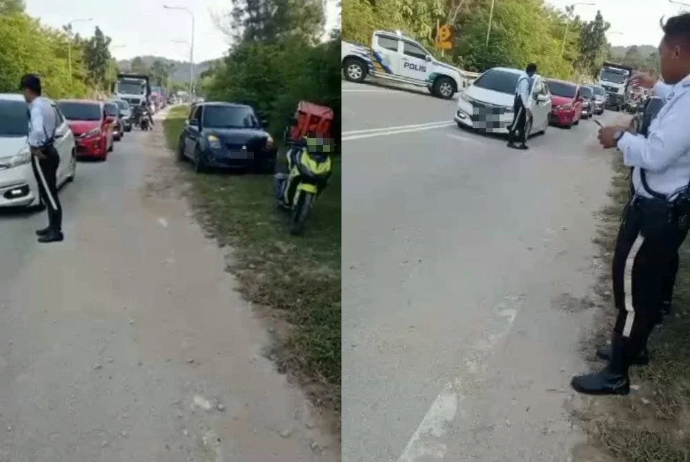 Lando berkongsi keadaan laluan berkenaan yang dipercayai berpasir di Persiaran Mokhtar Dahari pada Selasa.