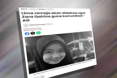 Seramai lima remaja perempuan akan didakwa di Mahkamah Kanak-kanak Kota Kinabalu, Sabah pada Rabu ini atas pertuduhan membuli Zara Qairina dengan mengugut melalui komunikasi.
