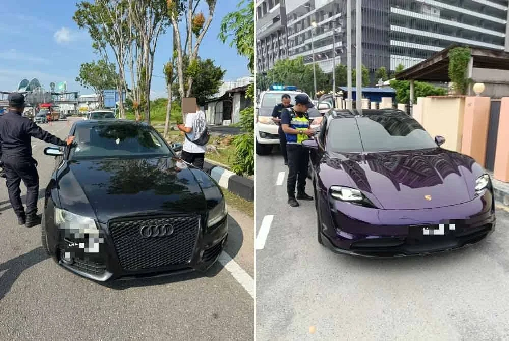 Sebuah Porsche antara empat kenderaan mewah disita dalam Operasi Luxury yang dijalankan JPJ Negeri Melaka