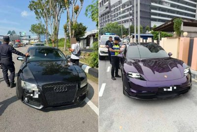 Sebuah Porsche antara empat kenderaan mewah disita dalam Operasi Luxury yang dijalankan JPJ Negeri Melaka
