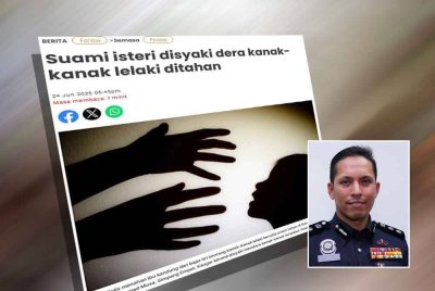 Sinar Harian sebelum ini melaporkan pasangan suami isteri itu direman tiga hari untuk siasatan mengikut Seksyen 31(1)(a) Akta Kanak-Kanak 2001. Gambar kecil: Mohd Iqbal