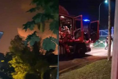 Tangkap layar video tular berkaitan insiden pesawat pejuang TUDM terlibat kemalangan di Pangkalan Udara Kuantan pada Khamis.